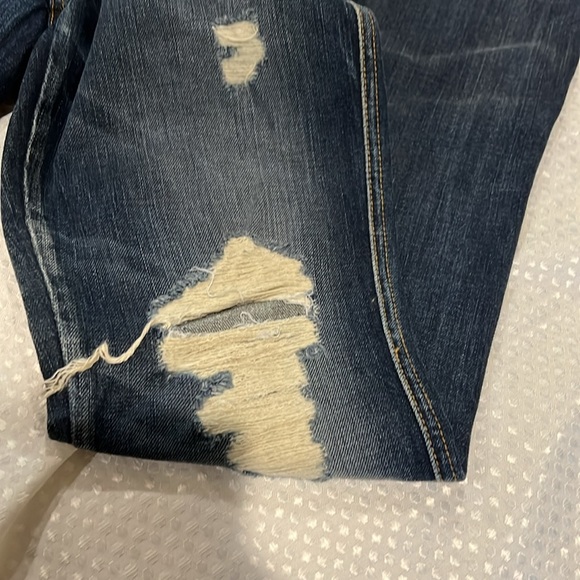 7FOR ALL MANKIND A POCKET FLARE DISTRESSED JEANS 27 - Picture 3 of 9